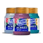 Pintura p/Tela Glitter Acrilex 37ml