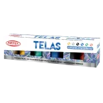 Estuche Pinturas Telas Metalica 6 col 15ml