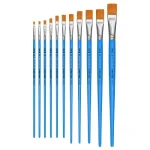 Pincel cerda sintética dorado brillante Chato