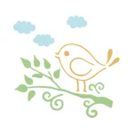 STENCIL 10X10 CM PAJARO 2