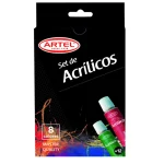 Set Acrílicos 8 Colores 12ml. Artel