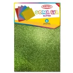 Set 6 Goma Eva Stylo Glitter Colores A4