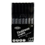 Set 7 Tira Lineas diferentes medidas Artel